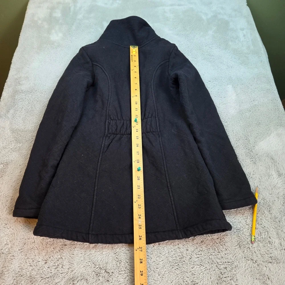 The North Face Quilted Jacket Womens S Quilted Fleece Lined Funnel Neck Black
